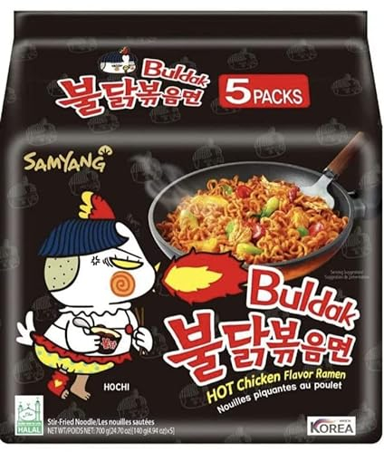 SPICEHUB SAMYANG Buldak HOT Chicken Flavour Ramen Noodles, (Pack of 5)
