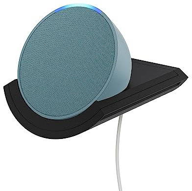 Amazon Echo Pop, Midnight Teal + Made for Amazon Shelf Wall Mount, Charcoal