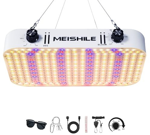 1200w LED Lampe Horticole, Double Dimmable VEG BLOOM Double Mode Lampe De Culture, Lampe LED Horticole, Lampe Horticole Spectre Complet pour Tente de Culture, Hydroponique(Planche Quantique)