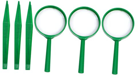 KOMBIUDA 3-teiliges Kinder-beobachtungslupenset Pinzette Outdoor-Werkzeug Spielzeug Für Mädchen Und Jungen Langlebig Und Sicher