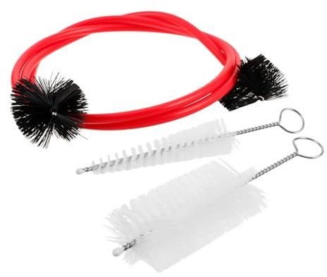 Trumpet Cleaning Brush Kit Red Plastic for Saxophone | Flexible Spring Design, Trombone Cleaner Cleaning Supply Portable, Musicians