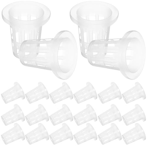 MOTHNUR 50 pezzi di vasi a rete idroponica in plastica con struttura a fessura, per idroponica, giardino, balcone, ortaggi, coltivazioni floreali, riutilizzabili e versatili