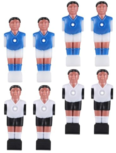 DOITOOL Set da 8 Giocatori di Calcio Balilla in Resina Robusta, Figure Realistiche per Tavolo da Calcio da Tavolo, Accessori Portatili per Gioco in Famiglia e Intrattenimento