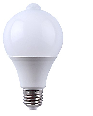 Eleoption E27 LED Infrarot PIR Bewegungsensor Lampe LED Licht Außenbeleuchtung integriert Bewegungsmelder und Dämmerungssensor (9W 810LM, Kaltweiß 6000K)