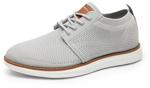 Bruno Marc Baskets Oxford pour Hommes Respirant et Décontracté Chaussures Sportives Confortables Oxfords pour Le Bureau GRAND-01,Size 43.5,Gris,GRAND-01