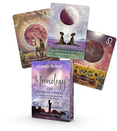 Moonology – Das Wünsche-Orakel: Erfolgreich manifestieren mit der Kraft des Mondes. 48 Karten & Begleitbuch mit 176 Seiten