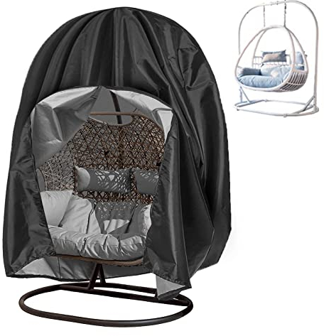 CSPone Housse Oeuf Suspendu Extérieur XXL Deux Personnes Fauteuil Suspendu Couverture Imperméable Protection pour œufs Chaise pour Mobilier Balancelles de Jardin