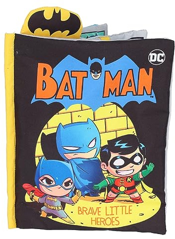 My First Comic Soft Book - Kids Preferred DC Comics The Batman Brave Little Heros Baby Crinkle Soft Sensory Book with Soft Fabric for Babies, 6.25x9 Inch