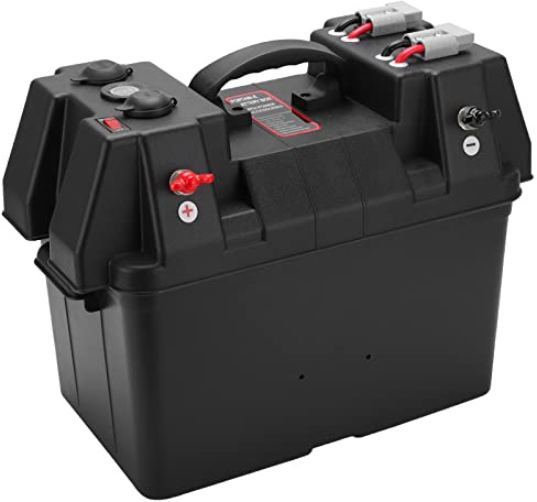 Trolling Motor Battery Power Center, 12V Outdoor Car Smart Battery Box, Motor Power Center Station Zubehör für RV Yacht Marine Boat