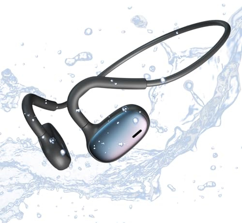 Ulian Open Ear sporthörlurar, luftledning, Bluetooth 5.3, trådlöst headset med djup bas, brusreducering och komfortanvändning, IPX6, vattentäta sportöronsnäckor för gym, träning, löpning, cykling