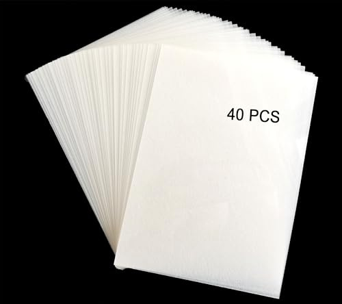 Heat Shrink Film Sheets, 40PCS Shrink Plastic Sheets Shrink Paper Sheets Sanded Shrink Film, Shrink Art Film Paper Frosted Shrinky Art Paper Crafts for Kids Creative Craft DIY Keychains (7.9X5.7inch)