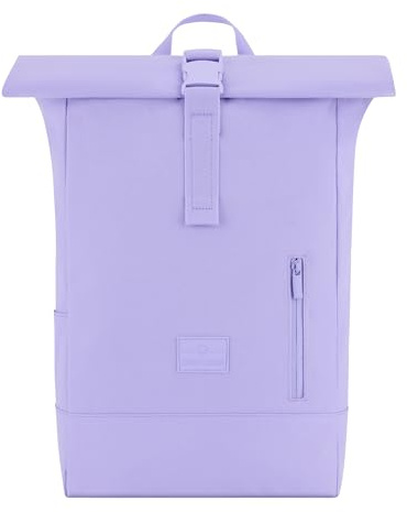 Johnny Urban Rucksack Damen & Herren Lila - Robin Medium - Rolltop Mit Laptopfach für Uni Business Fahrrad - 15L - Nachhaltig - Wasserabweisend
