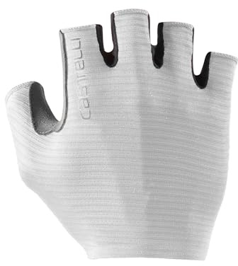 CASTELLI Menās Espresso Glove, Short-Finger Cycling Gloves with Padding & UPF Protection for Road & Gravel Biking - Ivory - Large