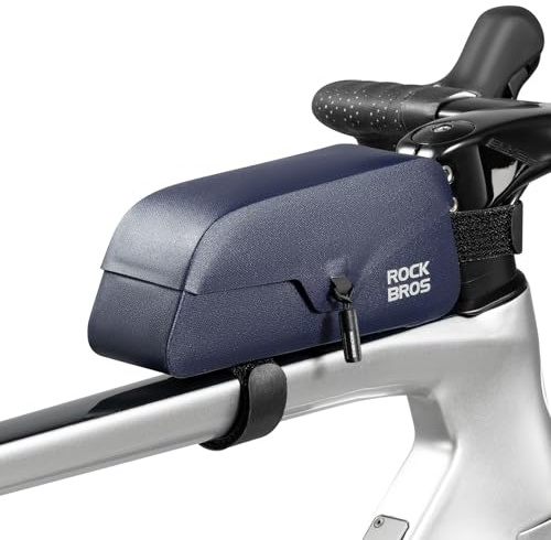 ROCKBROS Magnetisk sugcykelramväska, vattentät övre rörväska, lätt bikepacking framväska, för MTB, landsvägscykel, gravel, 0,6 L