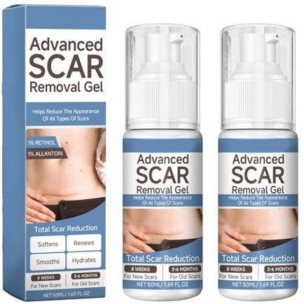 2Pcs Narbengel Narbencreme Nach Op Narbensalbe Scar Cream Cicatricure Narbengel Narbencreme Nach Op Narbensalbe Scar Cream Cicatricure Narbengel für Chirurgische Narben Verbrennungen Verletzungen,50ml