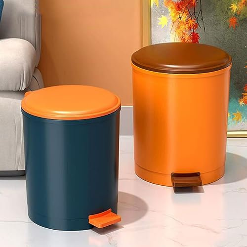Simple large-capacity kitchen trash can plastic garbage recycling bin with cover home pedal wastebasket