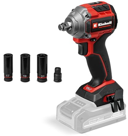 Einhell Professional Akku-Schlagschrauber TP-CW 18/260-C Li BL-Solo Power X-Change (18 V, 260 Nm Drehmoment, 500 Nm Lösemoment, Brushless, Außenvierkant-Aufnahme, ohne Akku)