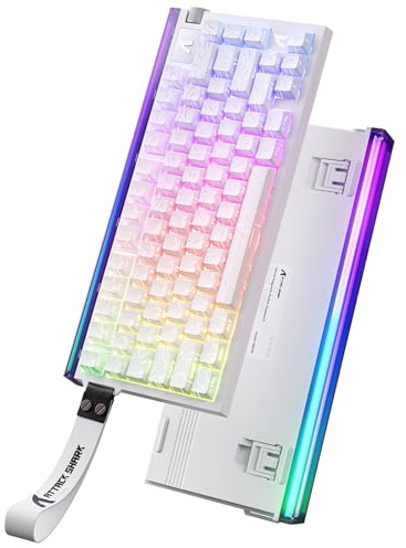 MAMBASNAKE x ATTACK SHARK R85HE 75% Trådbundet Magnetiskt Tangentbord, Mekanisk Brytare, 8000 Hz Pollingfrekvens,Snabb Utlösning, 0,005 mm RT-noggrannhet, 0,08 ms Latens, RGB Backlit Box (Vit kontur)
