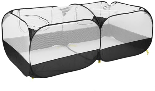 Annadue Gallinero Portátil, Corral Plegable para Animales Pequeños, Valla para Mascotas Al Aire Libre para Gallina, Pato, Conejo (Black)