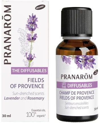 Pranarôm Parfum d'ambiance Bio Champ de Provence Huiles Essentielles pour Diffusion Lavande et Romarin Senteurs Ensoleillées 30 ml