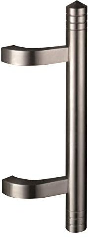 Stoßgriff SG-320.33, Edelstahl matt, Endstück Ringe L=355, A=210