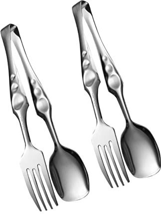Yardwe 2 Stück Edelstahl Grillzangen Küchenzange 304 Lebensmittelecht Multifunktional Für Grillen Party Und Haushalt