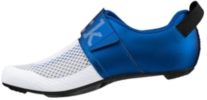 Fizik Transiro Hydra, Highly Breathable Triathlon Innovative Shoes, White/Metallic Blue, 11.5-12