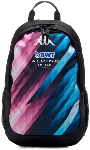Kappa Rucksack BWT Team Alpine F1 Modell ASTAR Formel 1 OCON und GASLY, Black - Blue Dresden, M