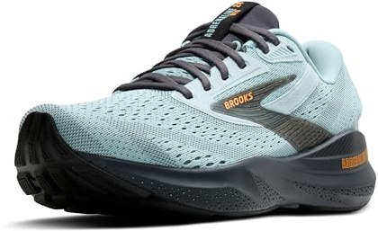 Brooks Adrenaline GTS 24 Stützender Laufschuh für Herren, Winter Sky/Ebenholz/Orange, 44 EU