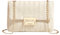 TOFBS Strandtasche Damen Häkeltasche Stroh Clutch Sommer Gewebt Handgewebte Tote Bags Elegante Cross Body Umhängetasche mit Kette für Party Bankett Urlaub (Beige)