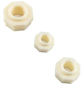 Accessoires Pour Tonneaux De Pluie 1/2'' 3/4'' 1'' Bulkhead Fitting Double Threaded Water Tank Connector For Rain Barrels, Tubs, Pools, Aquariums,Drain Pipe Montage Du Collecteur De Pluie(B-Cream Whit