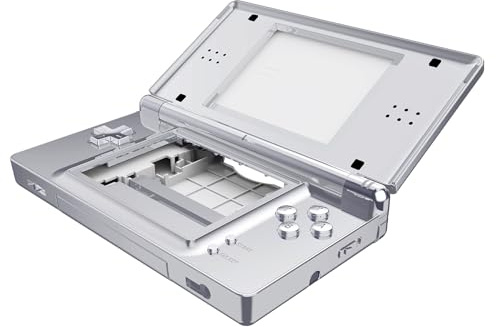 eXtremeRate Full Gehäuse Case für Nintendo DS Lite NDSL, DIY-Ersatz Voll Hülle&Knöpfen&Screen Protector Shell Zubehör für Nintendo DS Lite Handheld Spielekonsole(Chrome Silber)–KEIN Console