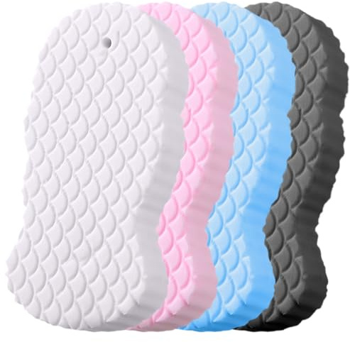 Raypontia Esponja Para Ducha | Herramienta de Limpieza | Artículos De Higiene Diaria 4 Unidades Para Toda La Familia Y Amigos Uso Personal Set De Regalo