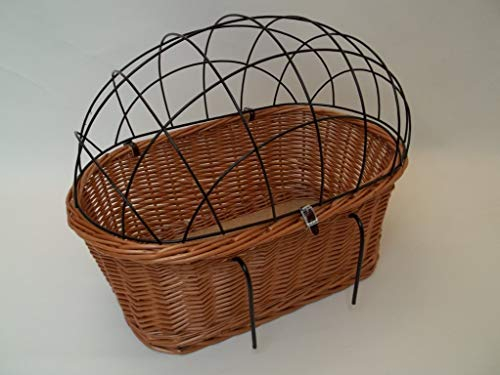 Hundefahrradkorb, Katzenfahrradkorb extra breit mit Holzboden