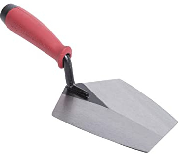 QLT by MARSHALLTOWN Bucket Trowel, 8 1/4 Inch, Masonry, Soft Grip Handle, Carbon Steel, BKTSG825