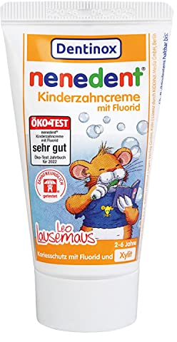 Nenedent Kinderzahncreme mit Fluorid, 12er Pack (12 x 50 ml) Dentinox Zahnpasta für Kinder