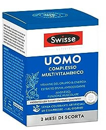 SWISSE Ultivit - Multivitaminico Uomo con Vitamina C D e Zinco per Supporto Sistema Immunitario Adulti, Integratori con Magnesio Biotina e Ferro per Metabolismo Energetico, Made in Italy, 60 Compresse