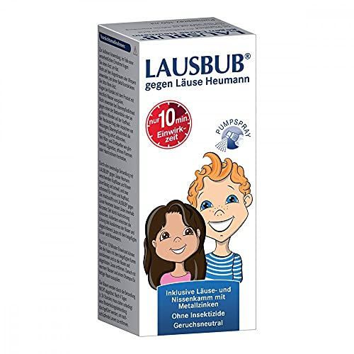 LAUSBUB gegen Läuse Heumann Pumpspray: Schnelles, sicheres und zuverlässiges Mittel zur Bekämpfung von Kopfläusen und Nissen, 1 x 150 ml