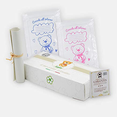 Luglio Bustine Corredino Neonato, Made In Italy Sacchetti Primo Cambio Bimbo Borsone Nascita per Future Mamme Borsa Parto Ospedale Lista Nascita Bebè Regalo Neonati (Blu)