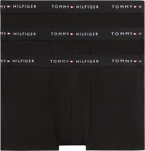 Tommy Hilfiger Boxer Homme Lot de 3 Slip Homme Sous-Vêtement, Noir (Black/Black/Black), XXL