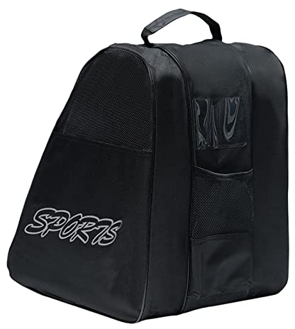 Perfeclan Borsa Pattini a Rotelle, con Tracolla Regolabile, Impermeabile, Portatile, Anti -odor, Grande Capacità, Ideali per Pattini Quad, Pattini in Linea, Pattini da Hockey su Ghiaccio, Nero