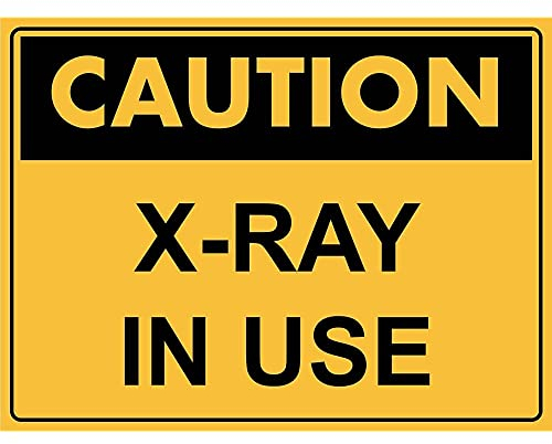Señal De Advertencia, Precaución Rayos X En Uso Cartel De Advertencia Personalizado Carteles De Pared De Metal Resistente Chapa De Metal Para Oficina Garaje,20X30Cm