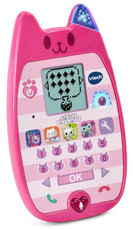 VTech - Teléfono A-Miau-cinante La casa de muñecas de Gabby, Teléfono Educativo, móvil de Juguete, niños +3 años, Divertidas Actividades, Versión ESP