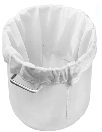 Firavggu Filterbeutel 30 * 45cm Braubeutel Brew Bag 250 Micro Hopfenfilterbeutel Nylon Hopfensack mit Kordelzug Filtersack Rund Boden Hopfenbeutel Fein Siebbeutel Pressbeutel für Wein Saft Bier Küche