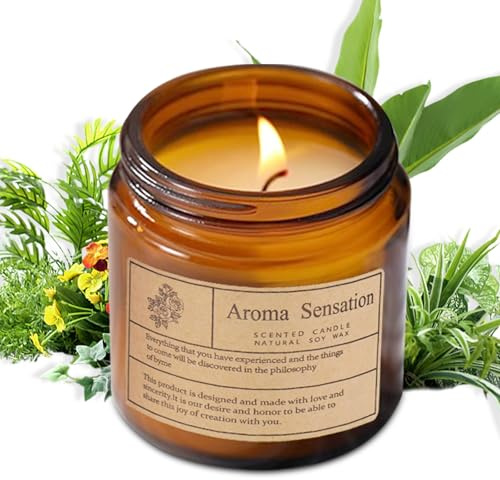 Candele profumate, candele profumate autunnali, candele biologiche, atossiche, candele in latta per profumare la casa, candele per uomo e donna, antistress, meditazione, yoga (Misty Forest 200g)