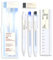 MENBLY MU-JI Schreibwaren-Bleistift-Set – Federmäppchen, Druckbleistift, 2 Kugelschreiber, Radiergummi, Lineal – minimalistisches Design zum Skizzieren, Zeichnen und Zeichnen – Organisieren und