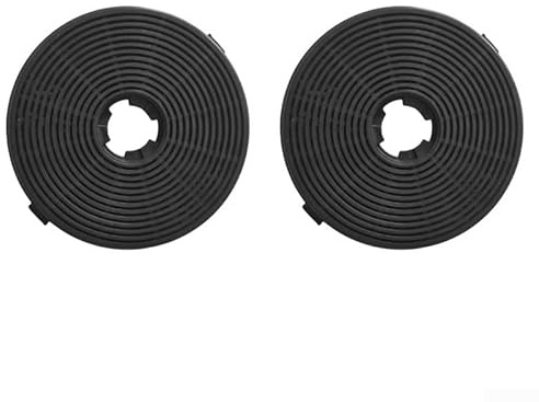 2 filtros de carbón para campanas extractoras, 135 mm x 135 mm x 18 mm, filtros de carbón de repuesto para extractor, fácil de instalar, redondo