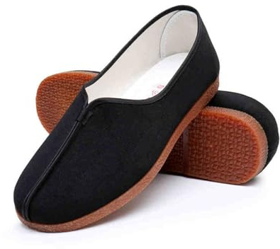 Yummsion Chinese Traditional Martial Arts Shoes,Cotton Sole Black Canvas Shoes,Tai Chi Shoes,Kung Fu Tai Chi Shoes,Unisex,Breathable,Comfortable,Tai Chi,Qi Gong,Kung Fu,Wing Chun Unisex,Black