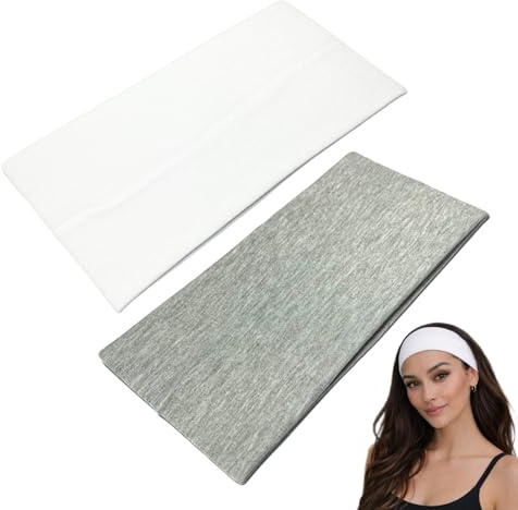 WESTEND CHOICE Extra Wide Headbands 11cm Plain Stretchy Kylie Head Band 2 Pack Unisex Bandeau Headbands for Women & Men Soft Hairbands Yoga Bandana Headband (Mixed set 6)