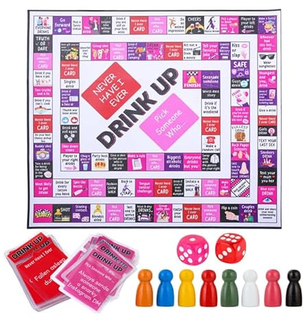 Hlayshing Drinking Game for Adults,Adult Monopoly Board Game,Truth Or Dare Game Adult for 2-8 Players,Icebreaker Party Game for Girls Night Bachelorette,Groups,Friends & House Parties